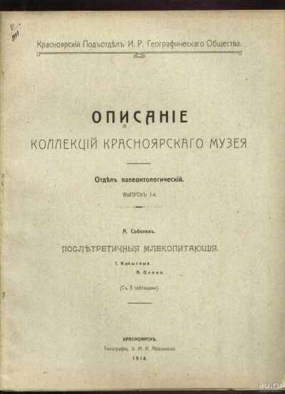 Лот: 18196883. Фото: 1. Енисейская Сибирь.*Соболев А... Книги