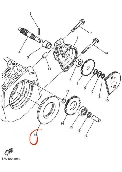 Лот: 19282620. Фото: 1. Сальник коленвала Yamaha Viking... Запчасти