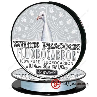 Лот: 12782904. Фото: 1. Леска Balsax White Peacock Fluorocarbon... Леска, блесны, крючки, мормышки