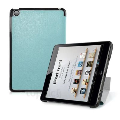 Лот: 3688823. Фото: 1. Голубой кожаный Smart Case чехол... Чехлы, обложки