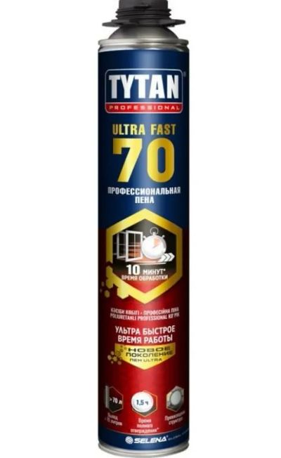 Лот: 22694044. Фото: 1. Пена TYTAN профессиональная 70... Клеи, герметики, пена монтажная, клейкие ленты