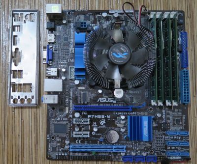 Лот: 21106531. Фото: 1. Материнская плата ASUS P7H55-M... Комплекты запчастей