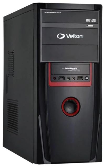 Лот: 4552829. Фото: 1. Корпус ATX 400w Velton 2201 черный... Корпуса, блоки питания