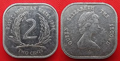Лот: 2688023. Фото: 1. (№2445/LF) 2 цента 1996 (Восточно-Карибские... Америка