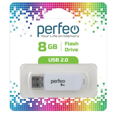 Лот: 24948471. Фото: 1. Флеш-накопитель USB2.0 8Gb Perfeo... USB-флеш карты