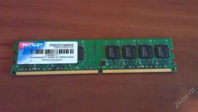 Лот: 2415296. Фото: 1. Patriot DDR2 1Gb PC6400. Оперативная память