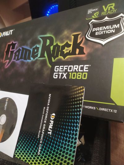 Лот: 15247338. Фото: 1. 1080 Gamerock Premium разогнана... Видеокарты