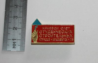 Лот: 25711276. Фото: 1. Значок Краевой слёт студенческих... Сувенирные