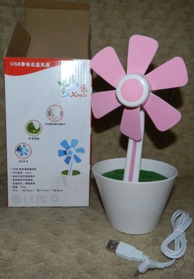 Лот: 5746275. Фото: 1. Вентилятор настольный 12Вт "Цветок... Вентиляторы бытовые