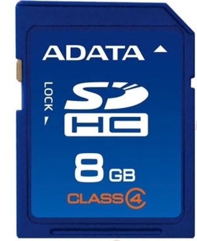 Лот: 4632989. Фото: 1. Карта памяти SD HC 8 GB ADATA... Карты памяти