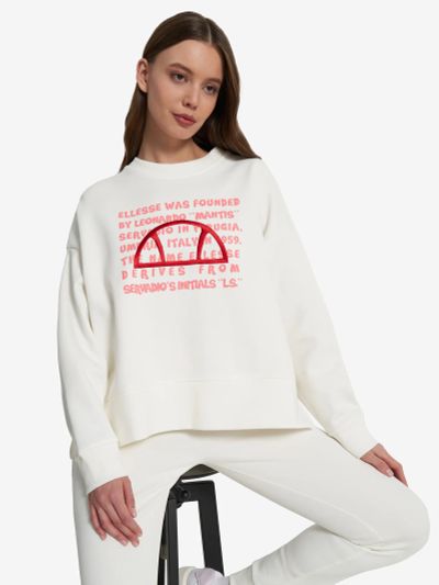 Лот: 25023413. Фото: 1. Свитшот женский Ellesse, Белый. Другое (спортивная одежда)