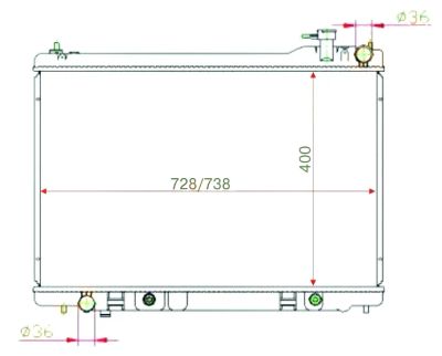 Лот: 3718282. Фото: 1. Радиатор nissan skyline v35 2004... Двигатель и элементы двигателя