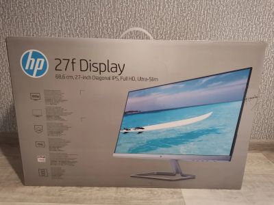 Лот: 18268221. Фото: 1. Монитор HP 27f серый. ЖК-мониторы