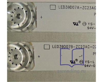 Лот: 18055047. Фото: 1. led39d07a-zc26ag-01e. Запчасти для телевизоров, видеотехники, аудиотехники