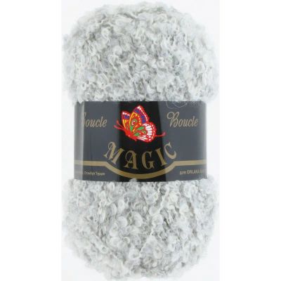 Лот: 19451433. Фото: 1. Пряжа Magic Boucle 3006 серый... Ткани, нитки, пряжа