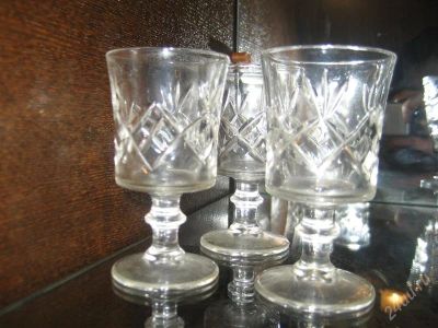 Лот: 2550505. Фото: 1. рюмки 3штуки хрусталь. Кружки, стаканы, бокалы