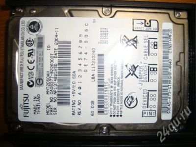 Лот: 700115. Фото: 1. HDD Fujitsu 60Gb 2,5'' в корпусе... Жёсткие диски (HDD)