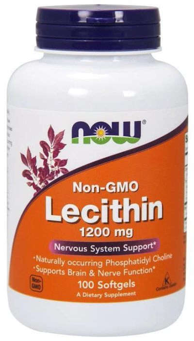 Лот: 18820268. Фото: 1. NOW Lecithin 1200 мг. 100 капс... Спортивное питание, витамины