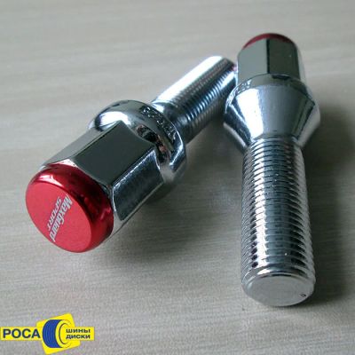 Лот: 4777361. Фото: 1. Облегчённые стальные болты с цветной... Другое (шины, диски)