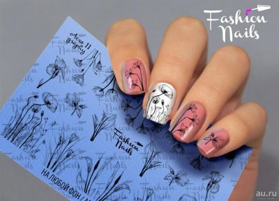 Лот: 10783456. Фото: 1. слайдер дизайн fashion nails sliders... Украшения, дизайн ногтей