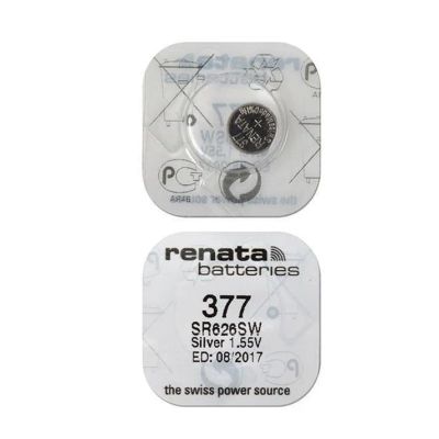 Лот: 25800066. Фото: 1. Батарейка Renata 377 SR626SW/10BOX... Батарейки, аккумуляторы, элементы питания