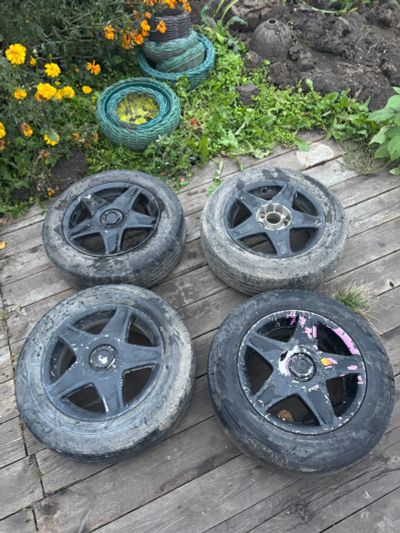Лот: 25317007. Фото: 1. Диски R15 с шинами на дожиг двойная... Диски