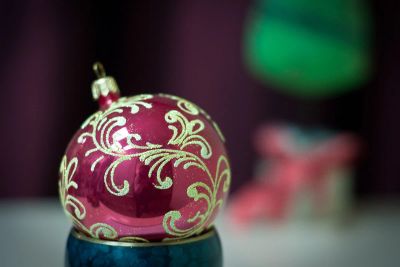 Лот: 4773376. Фото: 1. Новогодний шарик №40. Стекло... Гирлянды, шарики, новогодние аксессуары
