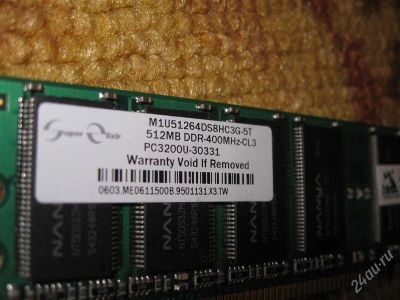 Лот: 1698496. Фото: 1. Nanya DDR-400MHz-CL3 DIMM 512Mb... Оперативная память