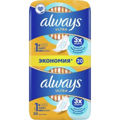 Лот: 24113571. Фото: 1. Прокладки женские Always, Ultra... Средства личной гигиены 