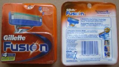 Лот: 5270893. Фото: 1. Gillette Fusion комплект из 4... Другое (красота и здоровье)
