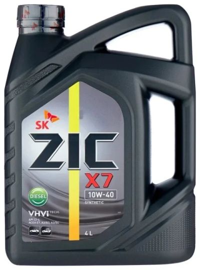 Лот: 16494776. Фото: 1. Масло ZIC X7 10W-40 Diesel синт... Масла, жидкости