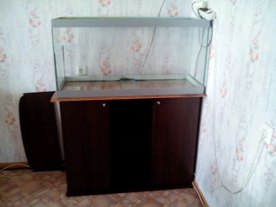 Лот: 8105896. Фото: 1. Аквариум на 200 литров с тумбой. Аквариумы, террариумы