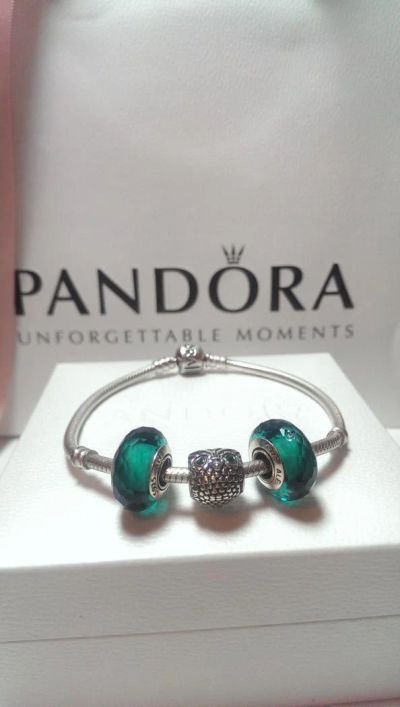 Лот: 4450910. Фото: 1. Шарм Pandora Совушка + Муранское... Другое (ювелирные изделия, бижутерия, часы)