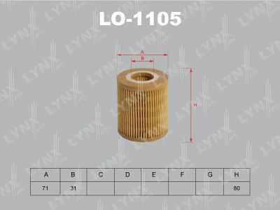 Лот: 13356911. Фото: 1. Lynx LO-1105 Масляный фильтр. Расходные материалы