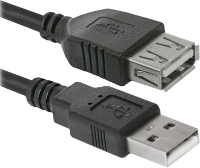 Лот: 19202686. Фото: 1. Кабель USB 2.0 AM/AF 3м Defender... Шлейфы, кабели, переходники