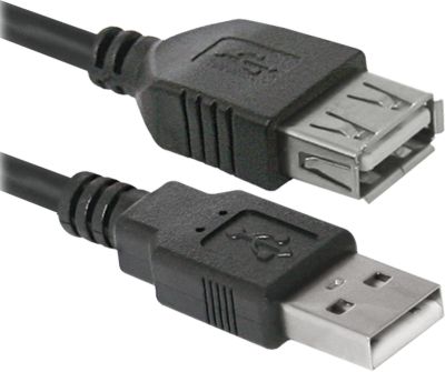 Лот: 19202739. Фото: 1. Кабель USB 2.0 AM/AF 5м Defender... Шлейфы, кабели, переходники