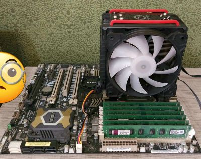 Лот: 20714588. Фото: 1. Asus sabertooth x58 + процессор... Комплекты запчастей