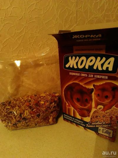 Лот: 9946365. Фото: 1. Пол пачки корма для хомячка. Корма