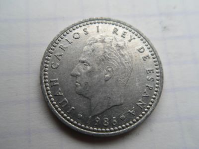 Лот: 8607131. Фото: 1. Испания 1 песета 1986. Европа