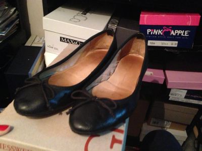 Лот: 3067216. Фото: 1. Черные балетки Zara. Размер 37... Балетки