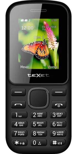 Лот: 22220193. Фото: 1. Телефон Texet TM-130 Черно-красный. Кнопочные мобильные телефоны