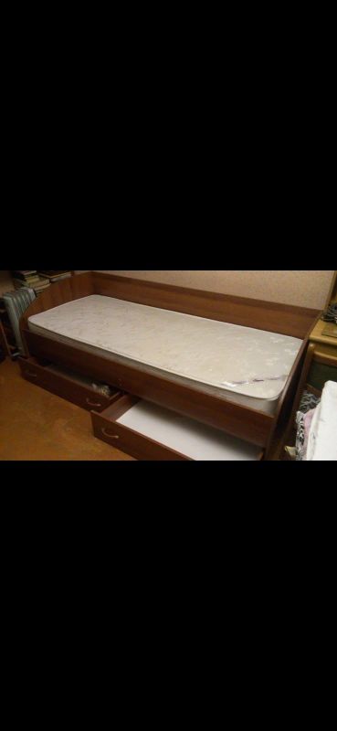 Лот: 14802780. Фото: 1. Продам кровать, матрас 80*200. Кровати