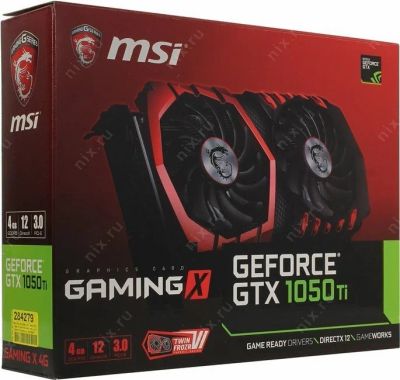 Лот: 12010846. Фото: 1. Видеокарта MSI gtx 1050TI gaming... Видеокарты