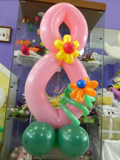 Лот: 9087604. Фото: 1. Цветы из шаров! Подарки на праздник... Другое (цветы, букеты)
