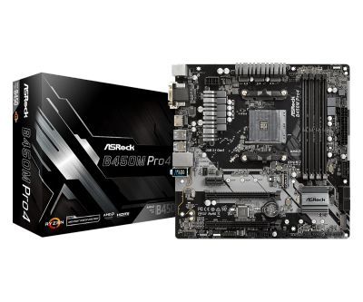 Лот: 17688765. Фото: 1. Материнская плата ASRock B450M... Материнские платы