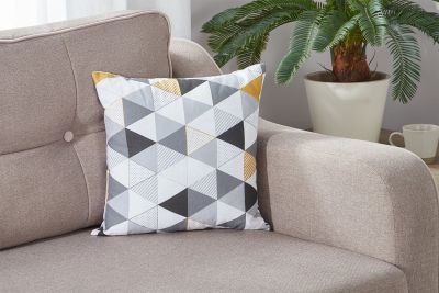 Лот: 24312647. Фото: 1. Подушка Linen Way Треугольники... Одеяла, подушки