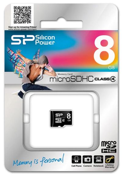 Лот: 4379117. Фото: 1. 8GB Карта памяти MicroSDHC class... Карты памяти