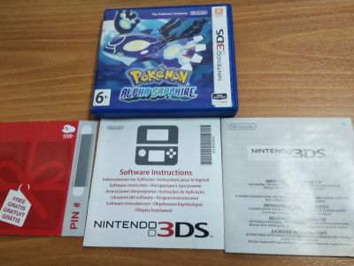 Лот: 14856413. Фото: 1. Pokemon Alpha Saphire. Оригинальный... Игры для консолей