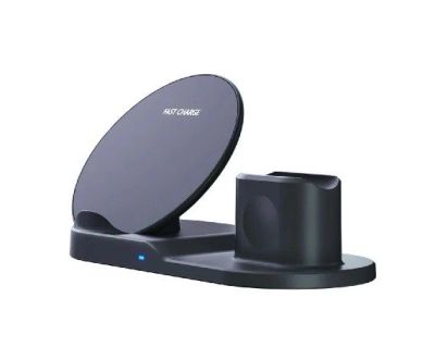 Лот: 20884768. Фото: 1. Зарядная станция N30 черная Wireless... Зарядные устройства, блоки питания, адаптеры сетевые для смартфонов