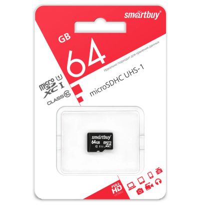 Лот: 19901986. Фото: 1. Карта памяти 64GB Smartbuy microSDHC... Карты памяти